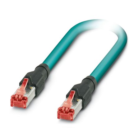Phoenix Contact, 2m Cat5, Blue RJ45 to Male RJ45 Male, SF/UTP Shielded, Terminated [1403929]; 240-3205