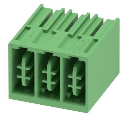Phoenix Contact, 10.16mm Pitch, 3 Way, Pluggable Terminal Block, Header, 1716847 [1716847]; 240-3380