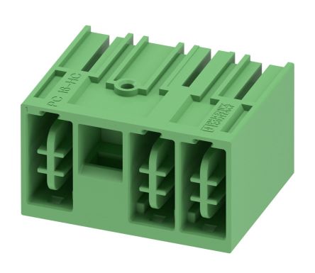 Phoenix Contact, 10.16mm Pitch, 3 Way, Pluggable Terminal Block, Header, 1716858 [1716858]; 240-3382