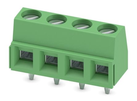 Phoenix Contact PCB Terminal Block, 4-Contact, 5mm Pitch, Through Hole Mount, 1-Row [1729034]; 240-3384