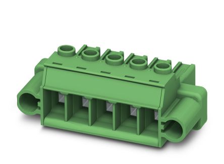 Phoenix Contact, 7.62mm Pitch, 4 Way, Pluggable Terminal Block, Plug, Screw, 1777859 [1777859]; 240-3386