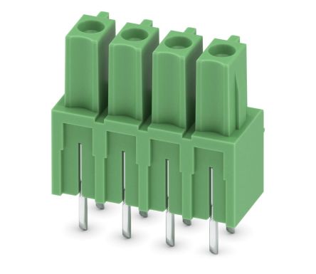 Phoenix Contact, 3.81mm Pitch, 4 Way, , Pluggable Terminal Block, Inverted Header, Through Hole, Solder Termination, [1875441]; 240-3390