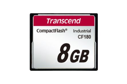 Transcend CF180 CompactFlash 8 GB SuperMLC Compact Flash Card [TS8GCF180]; 240-5596