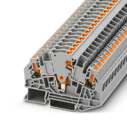Phoenix Contact 1164788 PTVME Series Grey, Single-Level, Push In Termination [1164788]; 240-7210