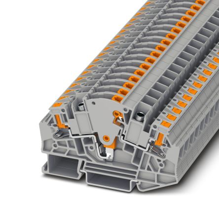 Phoenix Contact 1166809 PTVME Series Grey, Single-Level, Push In Termination [1166809]; 240-7212