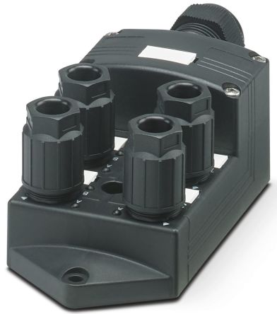 Phoenix Contact SACB-4/ 8-L-PT QO Series Sensor Box, QUICKON, 4 way, 5 port [1175448]; 240-7215