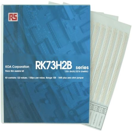 KOA, RK73H, SMT Resistor Kit, with 12200 pieces, 10 Ω → 1MΩ [RK73H2BT-KIT1]; 241-0637