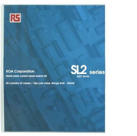 KOA, SL2 Current Sensing, SMT 23 Resistor Kit, with 345 pieces, 5 → 360mΩ [SL2-KIT1]; 241-0649
