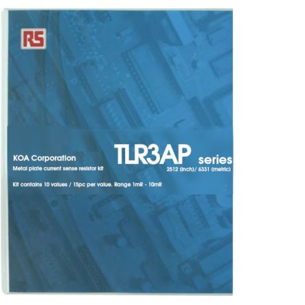 KOA, TLR Current Sensing, SMT 10 Resistor Kit, with 150 pieces, 1mΩ [TLR3AP-KIT]; 241-0652