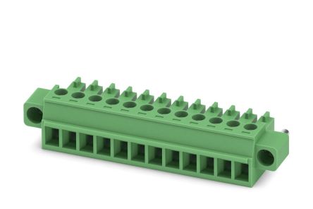 Phoenix Contact, 3.81mm Pitch, 5/12-STF-3, 81, MC 1, 12 Way, , Pluggable Terminal Block, Plug, Cable Mount, Screw [1827800]; 241-5956