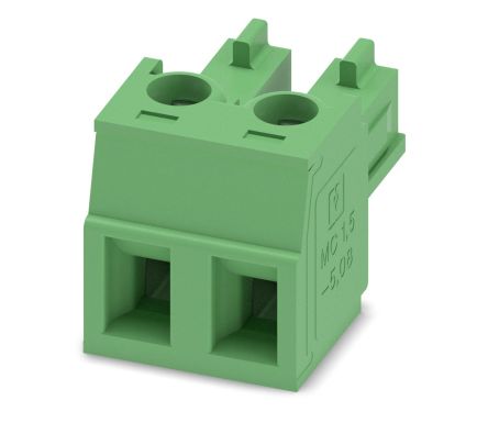 Phoenix Contact, 5.08mm Pitch, 5/ 2-ST-5, 08, MC 1, 2 Way, , Pluggable Terminal Block, Plug, Cable Mount, Screw [1836079]; 241-5963
