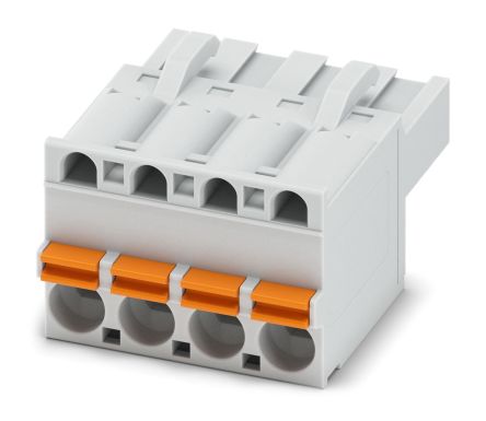 Phoenix Contact, 5mm Pitch, 5/ 4-ST KMGY, FKCT 2, 4 Way, Pluggable Terminal Block, Plug, Through Hole, 1921900 [1921900]; 241-5982