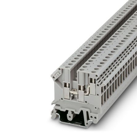 Phoenix Contact 1923021 UK 5-TWIN Series Grey, 4mm², 1-Level, Screw Termination [1923021]; 241-5983