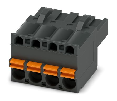 Phoenix Contact, 5mm Pitch, 5/ 4-ST BK, FKCT 2, 4 Way, Pluggable Terminal Block, Plug, Through Hole, 1965830 [1965830]; 241-5988
