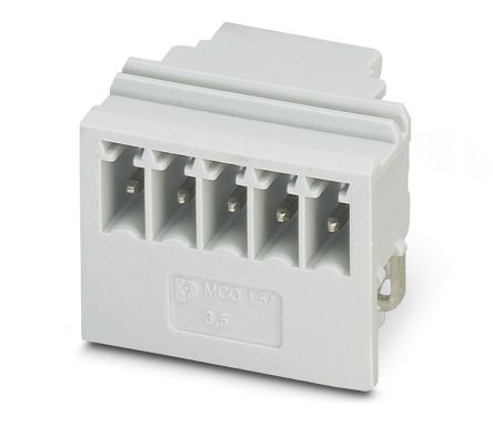 Phoenix Contact, 3.5mm Pitch, 5/ 5-G1L-3, 5 KMGY, MCO 1, 5 Way, , Pluggable Terminal Block, Header, 2278380 [2278380]; 241-5994