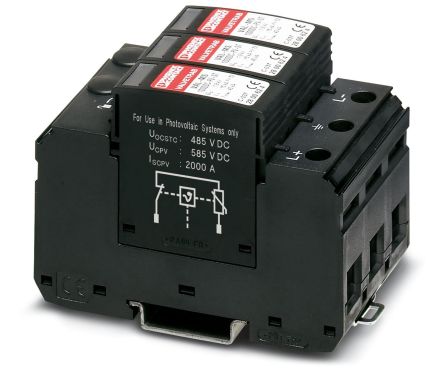 Phoenix Contact, VAL-MS 1000DC-PV/2+V Surge Arrester 335 V ac Maximum Voltage Rating Surge Arrester [2800628]; 241-6057