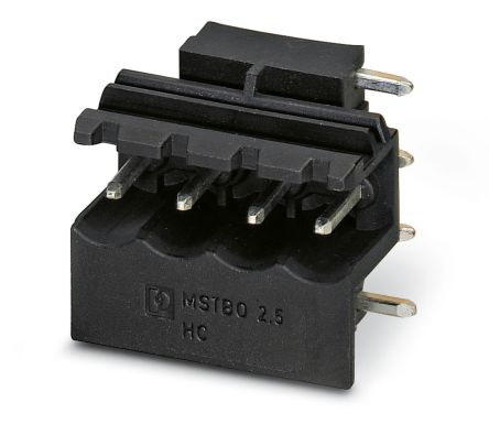 Phoenix Contact Right Angle PCB Pluggable Terminal Block, 16 Contact(s), 5 mm Pitch, 4 Row(s), Unshrouded [2908993]; 241-6114