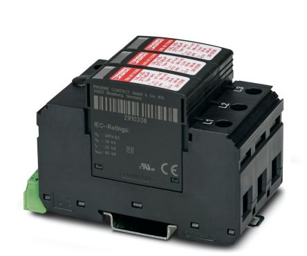 Phoenix Contact, VAL-US-480D/30/3+0-FM Surge Protection Device 480 V ac Maximum Voltage Rating Surge Protector [2910386]; 241-6117