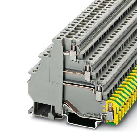 Phoenix Contact 3011041 5-PE, DLK 2 Series Grey, 2.5mm², 4-Level, Screw Termination [3011041]; 241-6152