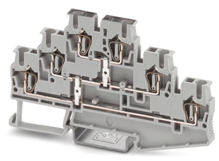 Phoenix Contact 3036068 5-3PV, ST 2 Series Grey, 2.5mm², 3-Level, Spring Termination [3036068]; 241-6161