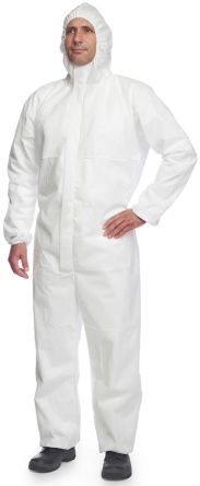DuPont White Disposable Coverall, 3XL [D15338160]; 242-5296
