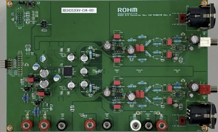 ROHM BD34352EKV Evaluation Board Evaluation Board Evaluation Board for BD34352EKV 32-bit Stereo Audio D/A Converter [BD34352EKV-EVK-001]; 244-0045