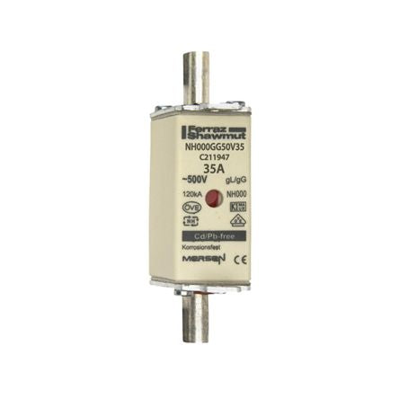 Mersen 35A Tag Fuse, 78 x 52 x 21mm, 500V ac [C211947C]; 244-8523