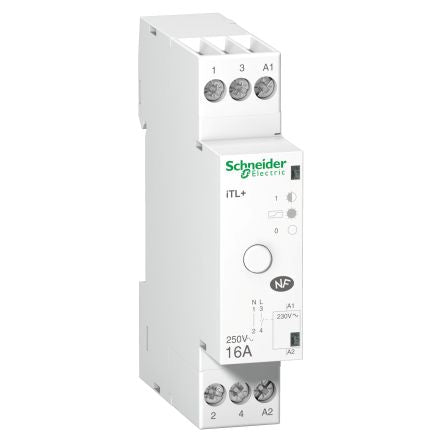 Schneider Electric DIN Rail Latching Power Relay, 230V ac Coil, 2900A Switching Current, SPST [A9C15032]; 247-1922