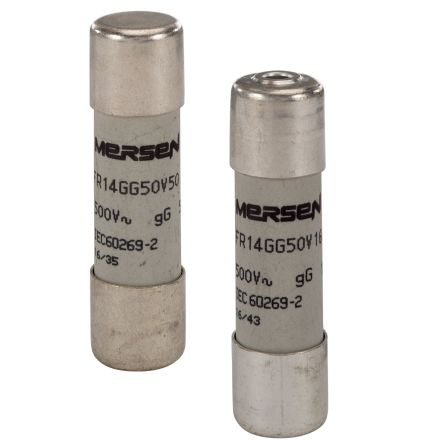 Mersen 20A Slow-Blow Ceramic Cartridge Fuse, 14 x 51mm [B219237]; 247-2699