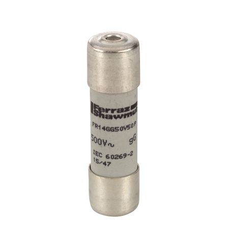 Mersen 50A Slow-Blow Ceramic Cartridge Fuse, 14 x 51mm [D211557]; 247-2724