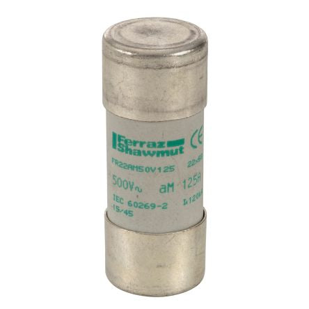 Mersen 125A Slow-Blow Ceramic Cartridge Fuse, 22.2 x 58mm [J218209]; 247-2798