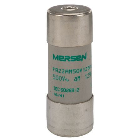 Mersen 125A Slow-Blow Ceramic Cartridge Fuse, 22.2 x 58mm [S201312]; 247-2887
