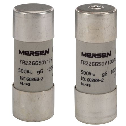 Mersen 63A Slow-Blow Ceramic Cartridge Fuse, 22.2 x 58mm [T1022160]; 247-2900