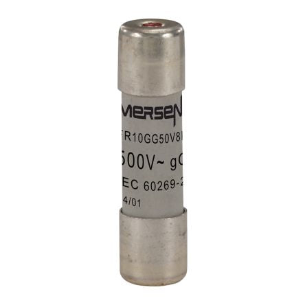 Mersen 8A Slow-Blow Ceramic Cartridge Fuse, 10 x 38mm [V219231]; 247-2917