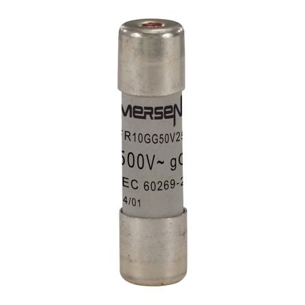 Mersen 25A Slow-Blow Ceramic Cartridge Fuse, 10 x 38mm [W212585]; 247-2931