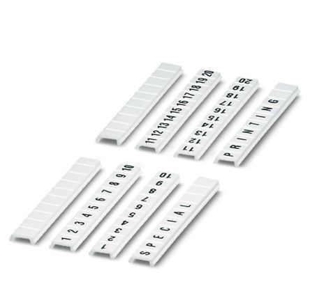 Phoenix Contact, 5, LGS:FORTL.ZAHLEN 11-20, ZBF 3 Zack Marker Strip Flat for use with Terminal Block Width 3.5 mm [0801406:0011]; 248-2154