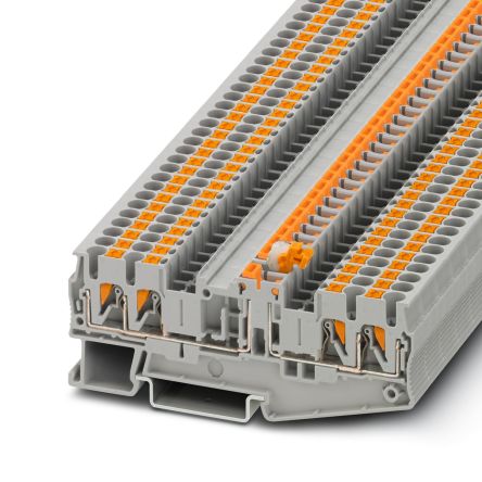 Phoenix Contact 1081461 5-QUATTRO-MTB TMR, PT 2 Series Grey, 1-Level, Push In Termination [1081461]; 248-2256