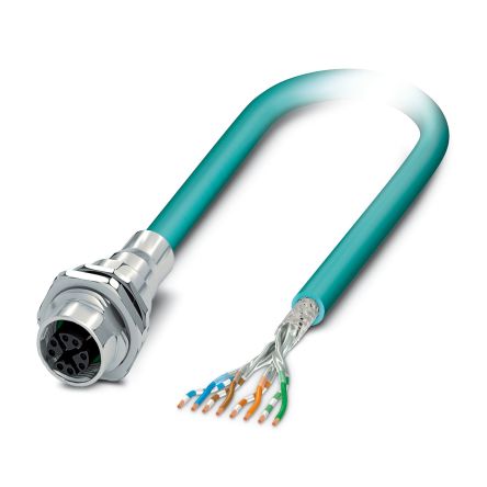Phoenix Contact Straight Female 8 way M12 to Unterminated Cable, 500mm [1424135]; 248-2299