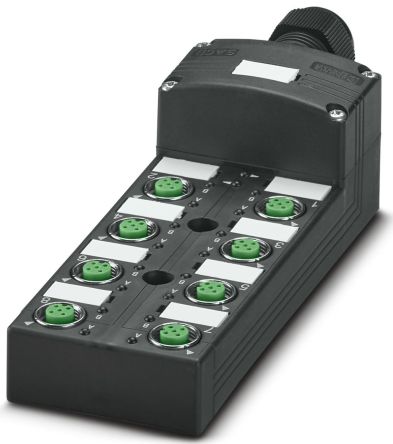 Phoenix Contact SACB-8/16-L-C SCO Series Sensor Box, M12, 10m cable, 5 way, 8 port [1516836]; 248-2316