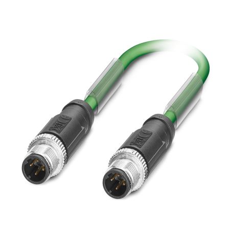 Phoenix Contact0-933/M12MSD, SAC-4P-M12MSD/10, 10m Cat5 M12 to Male M12 Male Shielded, Terminated [1524394]; 248-2323