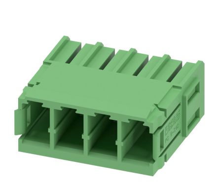 Phoenix Contact, 7.62mm Pitch, 62 BD:A1-SERD, PC 5/ 4-ST2-7, 4 Way, Pluggable Terminal Block, Header, PCB Mount, 1720482 [1720482]; 248-2370