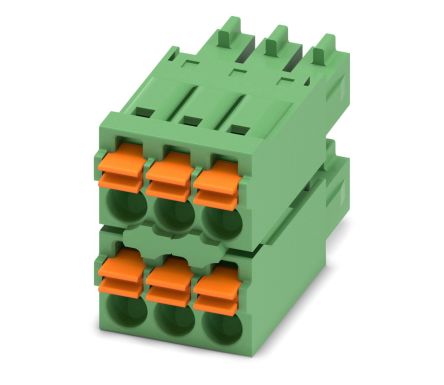 Phoenix Contact, 3.5mm Pitch, 62, SPC 5/ 4-STCL-7, 12 Way, , Pluggable Terminal Block, Plug, Cable Mount, Spring Cage [1738814]; 248-2373