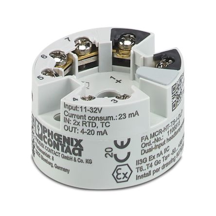 Phoenix Contact Signal Transducer, RTD, Thermocouple, Voltage Input, Current Output [1105515]; 249-2985
