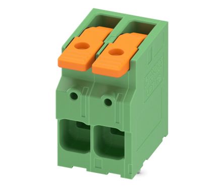 Phoenix Contact PCB Terminal Block, 2-Contact, 10mm Pitch, Through Hole Mount, 1-Row [1119810]; 249-2986