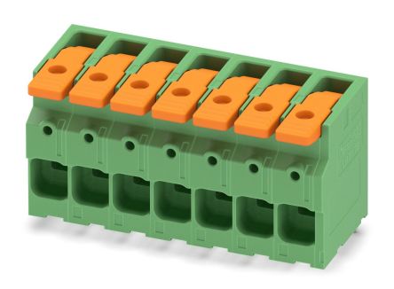 Phoenix Contact PCB Terminal Block, 7-Contact, 10mm Pitch, Through Hole Mount, 1-Row [1119816]; 249-2990