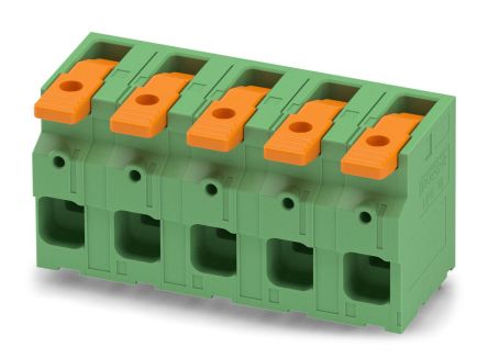 Phoenix Contact PCB Terminal Block, 5-Contact, 15mm Pitch, Through Hole Mount, 1-Row [1119821]; 249-2993