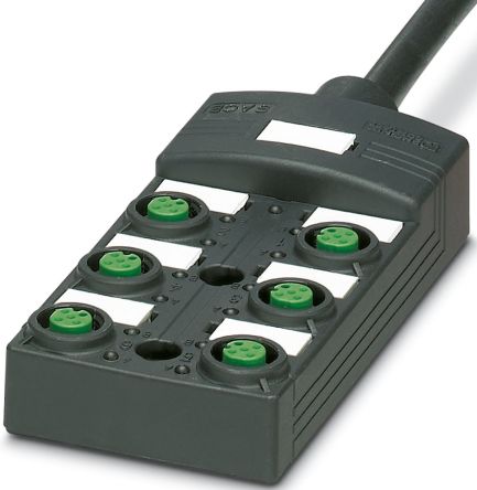Phoenix Contact SACB Series Sensor Box, M12, 5 way, 6 port [1452482]; 249-3040