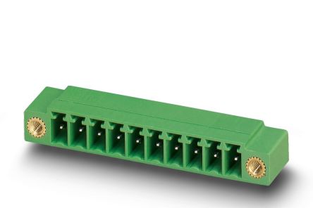 Phoenix Contact, 3.81mm Pitch, 4 Way, Right Angle, Pluggable Terminal Block, Header, Through Hole, Solder Termination, [1827884]; 249-3061