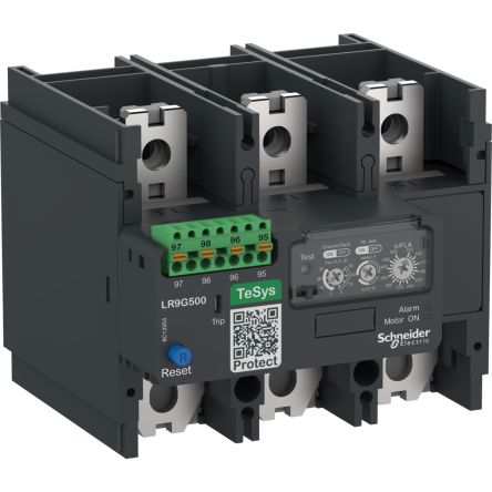 Schneider Electric Thermal Overload Relay 1 NO + 1 NC, 125 → 500 A F.L.C, 125 → 500 A Contact Rating, 24 [LR9G500]; 249-4784