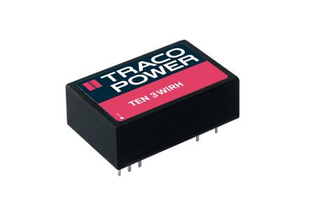 TRACOPOWER TEN 3WIRH Isolated DC-DC Converter, 12V dc/, 36 → 160 V dc Input, 3W, PCB Mount [TEN 3-11012WIRH]; 249-7292